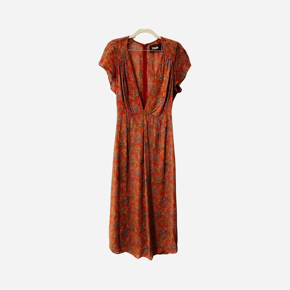 Reformation v-neck floral maxi dress